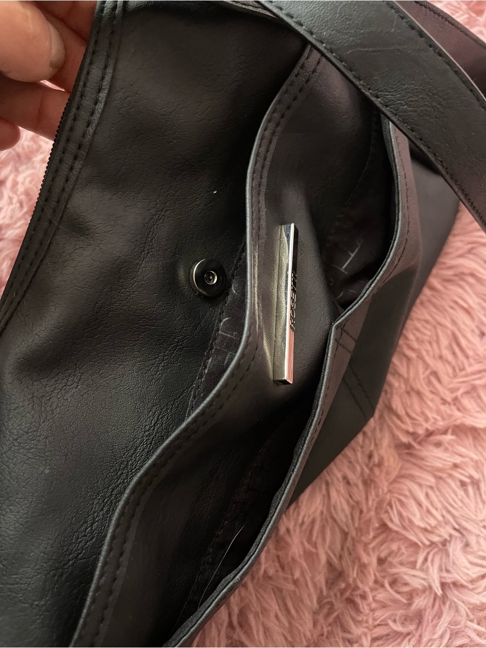 Rosetti Black Shoulder Bag with Gold-Tone Accent - Picture 4 of 8